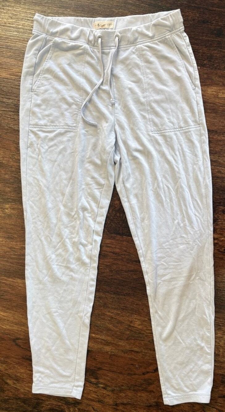 Lou & Grey Loft Signaturesoft Sweatpants Medium Light Baby Blue Pockets